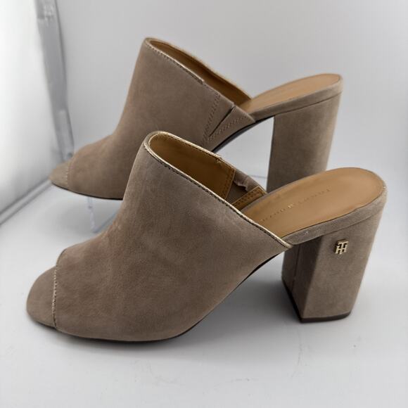 Tommy Hilfiger Women's Sayna Beige Slide Open Toe Dress Mules Sandals Sz 8.5 NWB - Picture 5 of 13